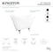 Aqua Eden Clawfoot Bathtubs, 51.19 L, 30.69 W, White/Oil Rubbed Bronze, Cast Iron VCTND5130NT5 - alternate 2
